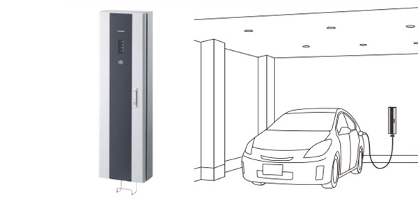 EV充電器　壁掛け充電ボックス　キャビモードスリー（収納・ケーブル付）